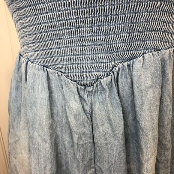 Altar’d State denim ruffle jumper romper - Picture 3 of 10